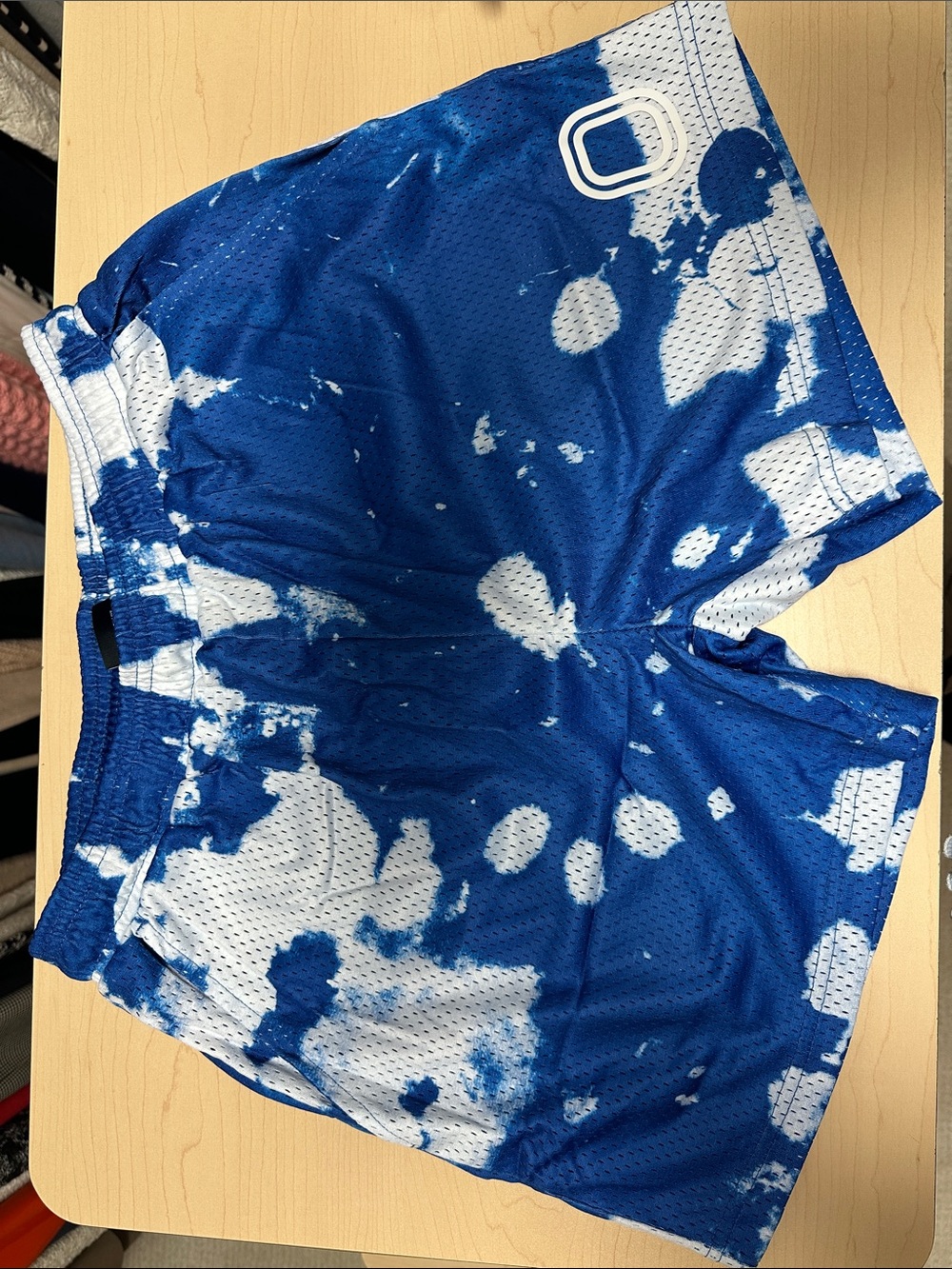Overtime Blue Tie-Dye Athletic Mesh Shorts NWT